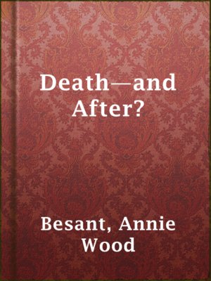 Death—and After? - ebook